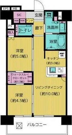 デュオセーヌ横浜川和町ガーデンの物件間取画像